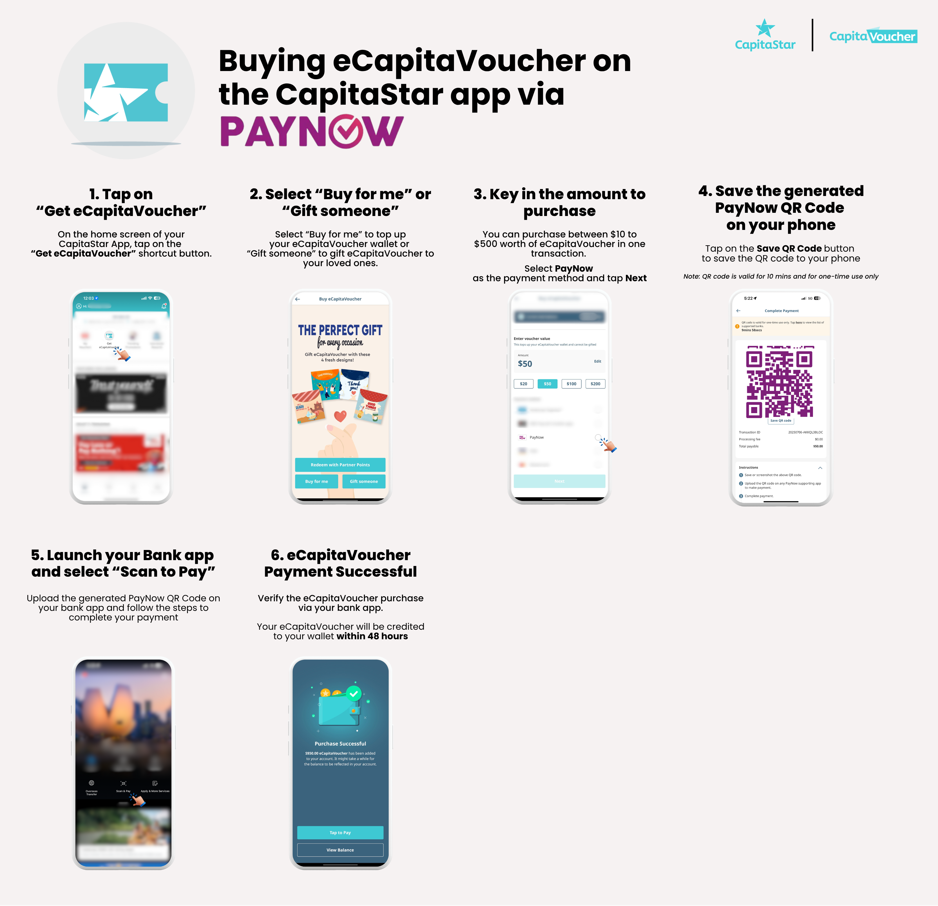 Buying eCapitaVoucher with PayNow 