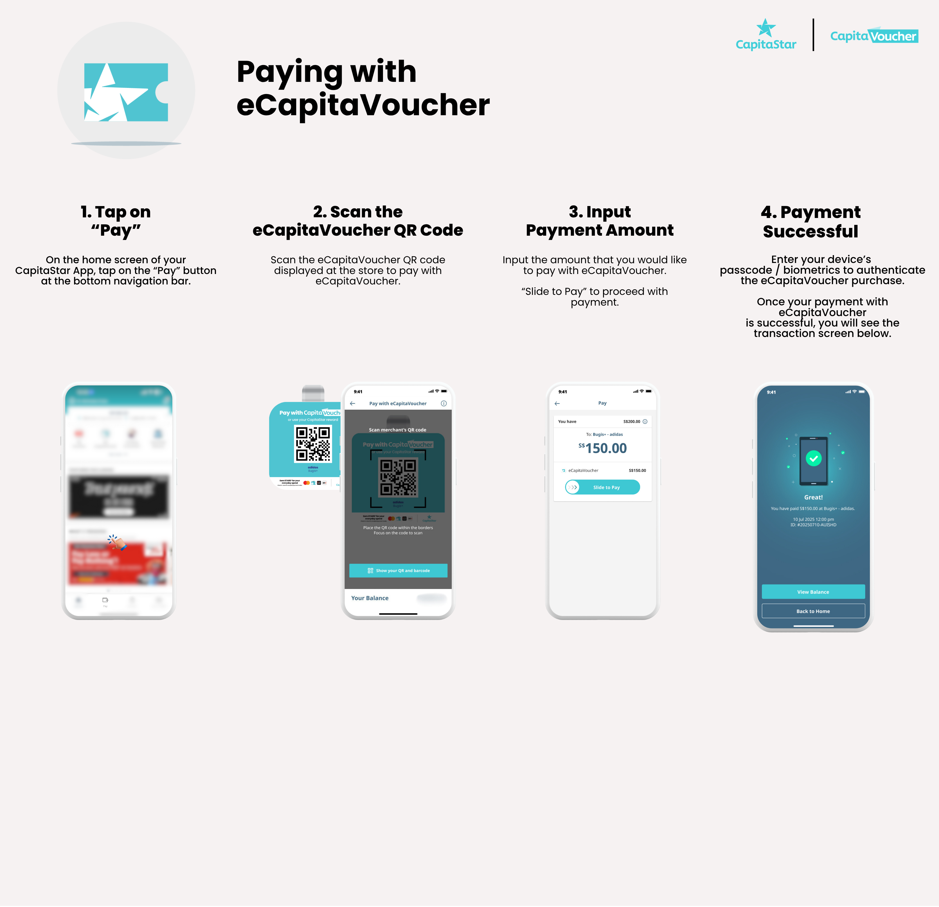 Paying with eCapitaVoucher