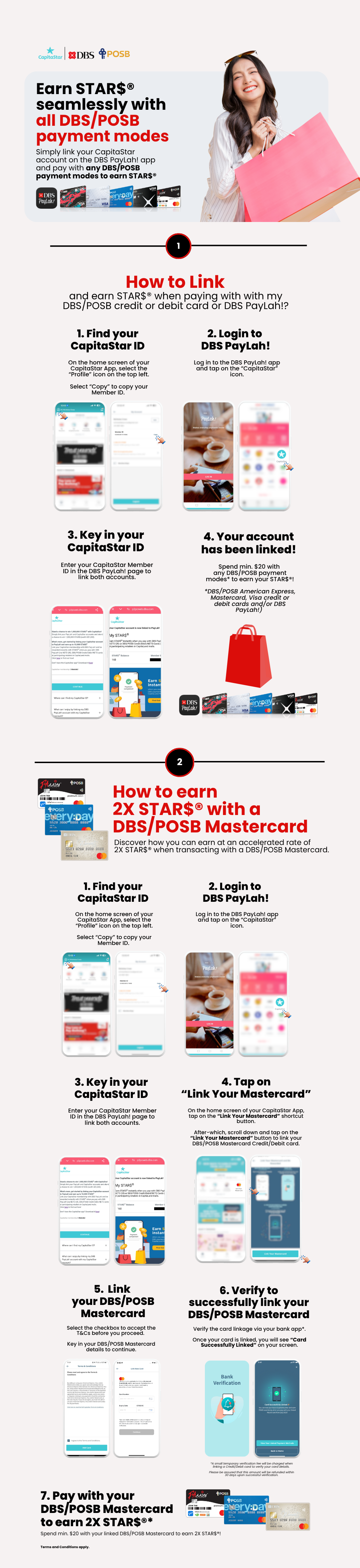 Link DBS/POSB to earn STAR$ on CapitaStar